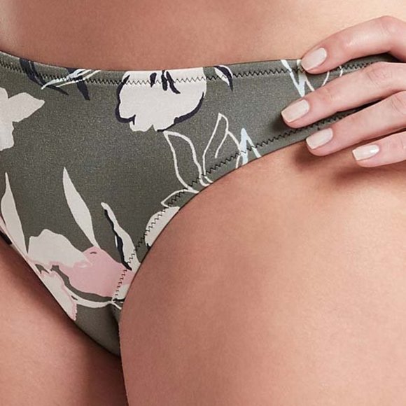 Athleta Bikini Bottoms Olive Aqualuxe Mid Rise - Picture 4 of 4